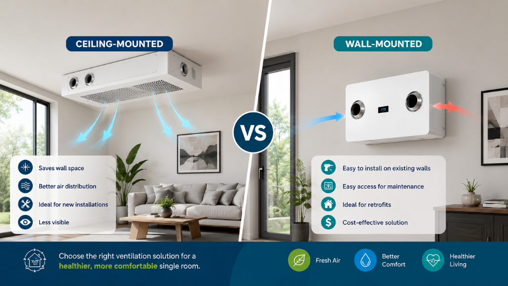 Ceiling-Mounted vs Wall-Mounted Single Room